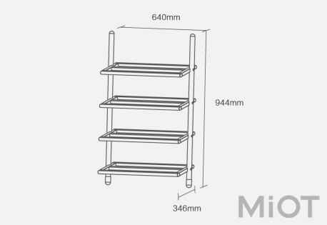 Поличка для взуття Zen`s Bamboo Wall Shelf
